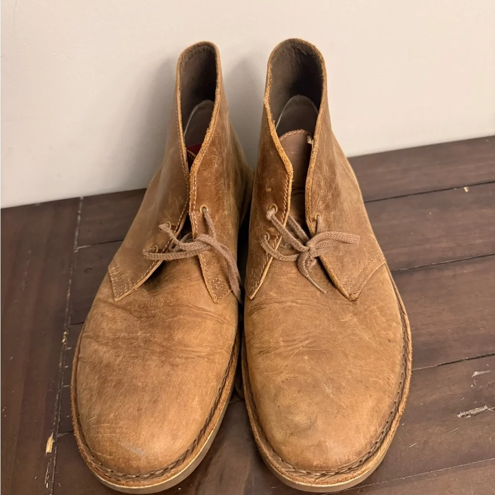 Clarks Brown Leather Desert Boot Chukka Crepe Sole